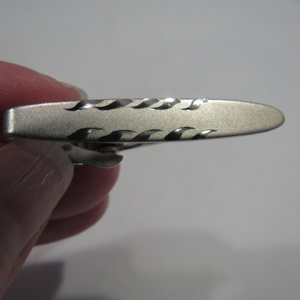Vintage Silver Tone Tie Clip Clasp Bar